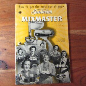 sunbeam mixmaster vintage MCM manual (B61)